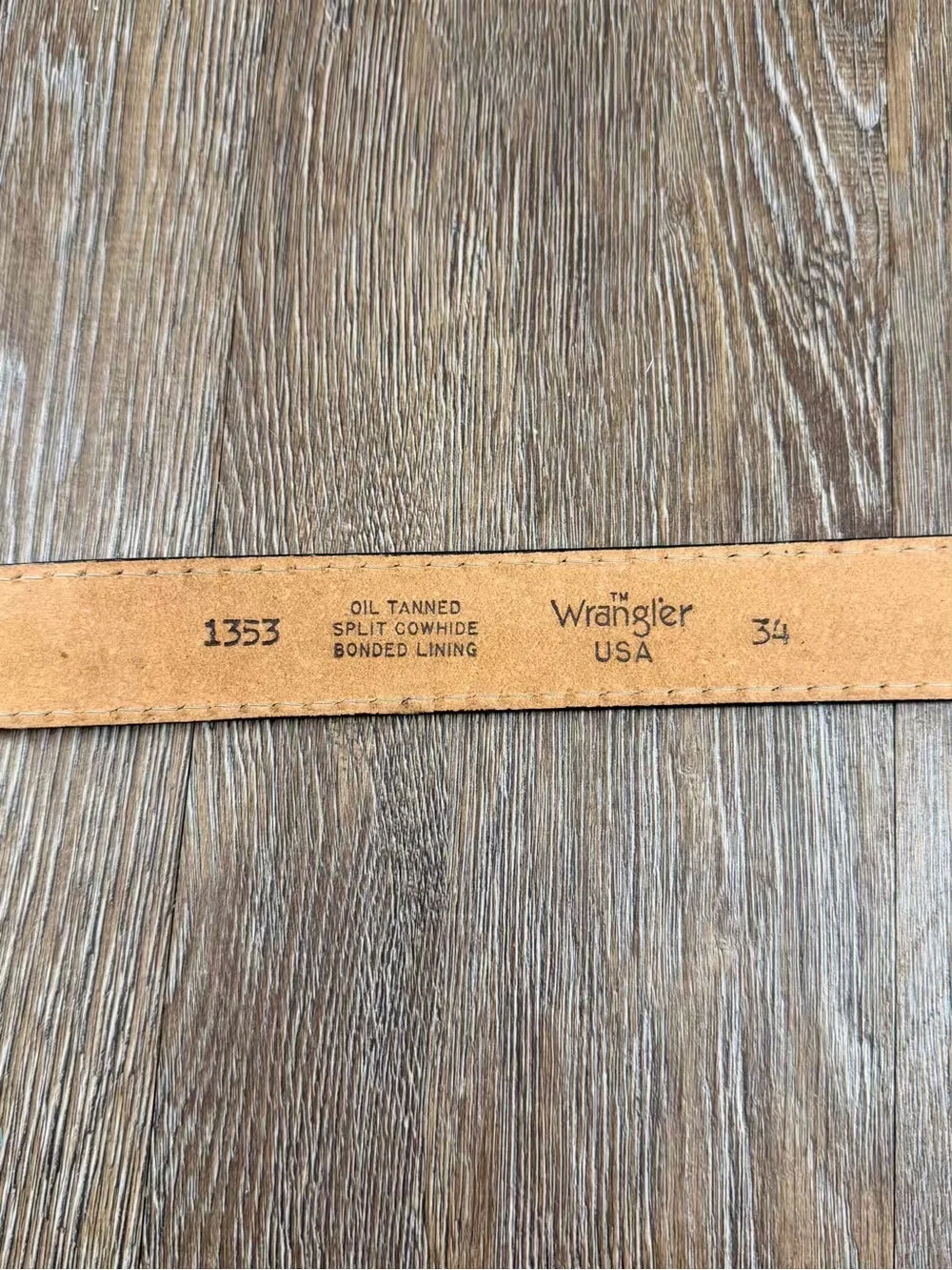 VTG Wrangler USA Frontier Series Gray Suede Western Belt Silver Gold Buckle | 34